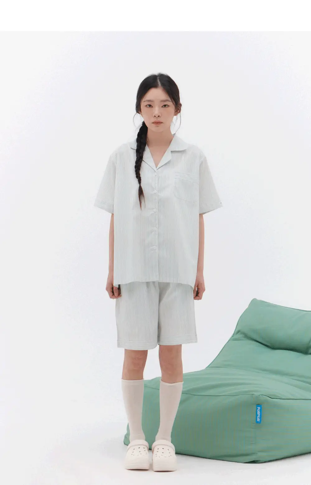[곽민경 PICK] 오프아워 타이드리듬 치즈폼 반팔 잠옷 세트 (M / L / XL) 상세페이지 17